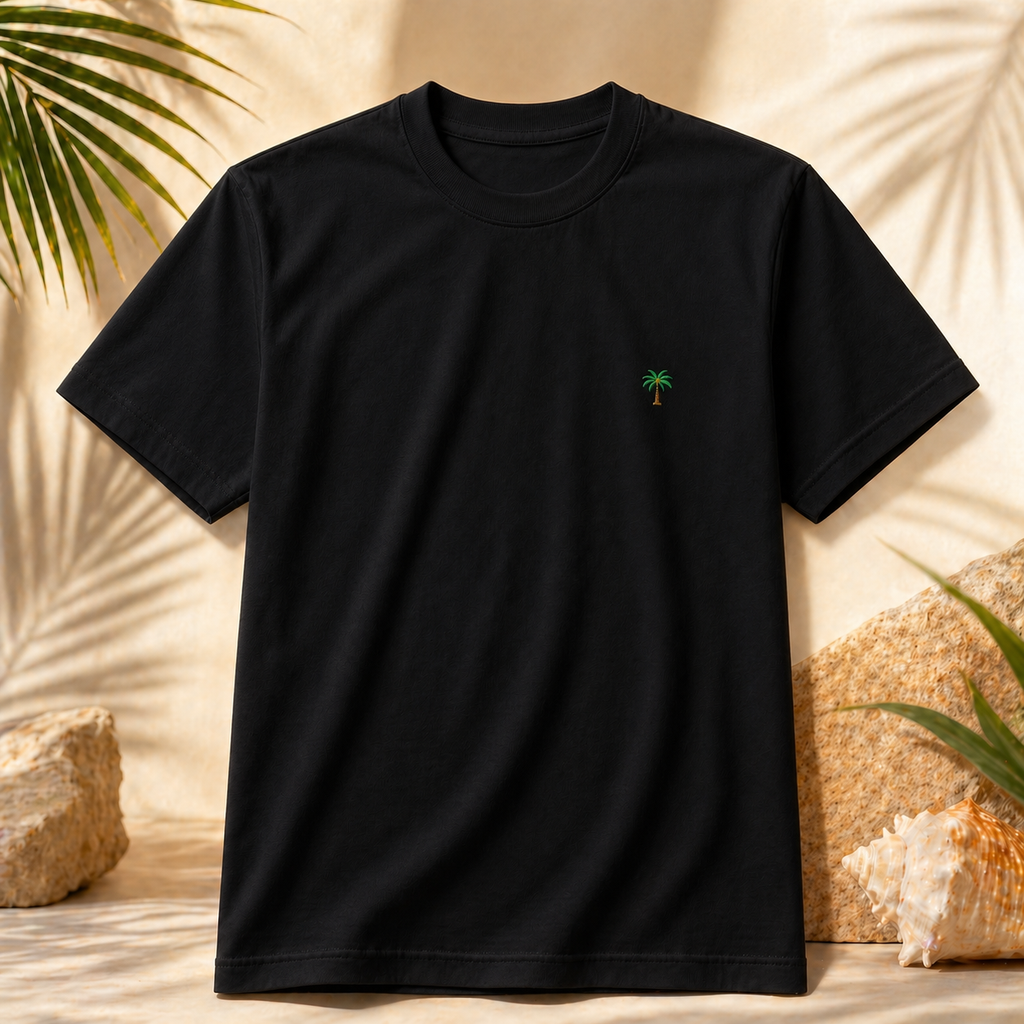 Camiseta En Algodón Peruano 100% Negra