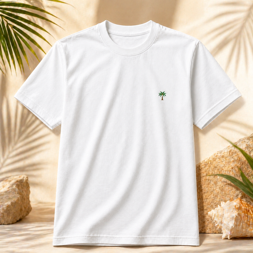 Camiseta En Algodón Peruano 100% Blanca